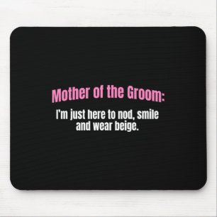 Mor i Groom Nod Smile och Bära Beige Mothe Musmatta