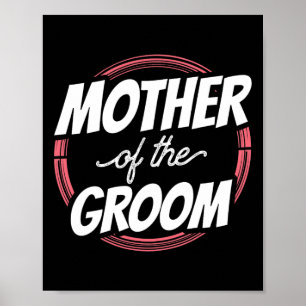 Mor i Groom Ord Bröllopsfest Bachelor Poster