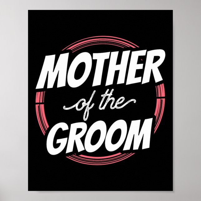 Mor i Groom Ord Bröllopsfest Bachelor Poster (Framsidan)