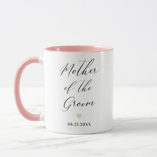 Mor i Groom Script Bröllop Gift Mugg (Vänster)