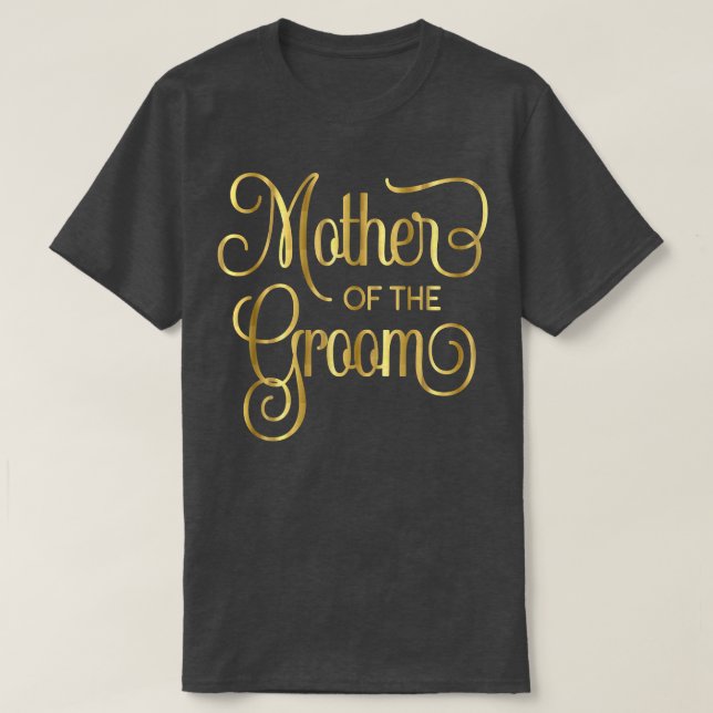 Mor i Groom Script Bröllop Möhippa Bride 4 T Shirt (Design framsida)
