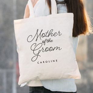 Mor i Groom Simple Bröllop Calligraphy Tygkasse
