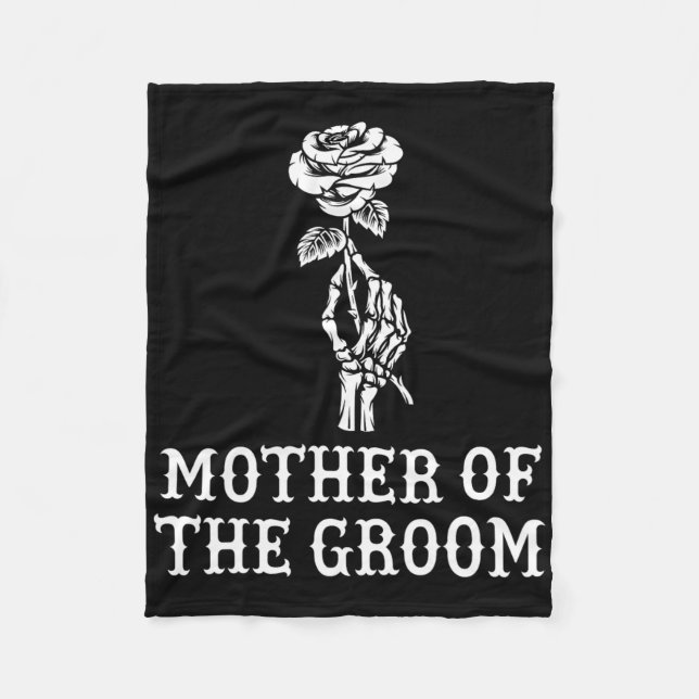 Mor i Groom Skeleton Gothic Bachelor Weddi Fleecefilt (Framsidan)
