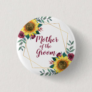 Mor i Groom Solros Geometric Burgundy Knapp