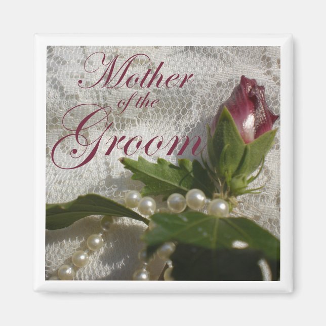 Mor i Groom Wedding Favor Magnet (Framsidan)