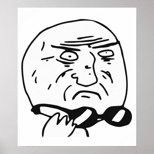Mor i Guds Rage Ansikte Tecknad Meme Poster (Framsidan)