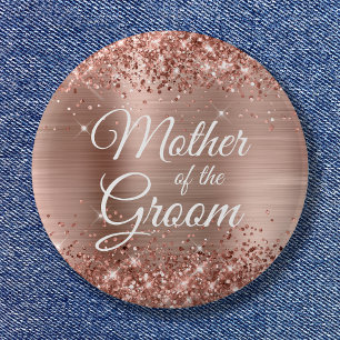 Mor i guldgruvan i Groom Glittery Ro Knapp