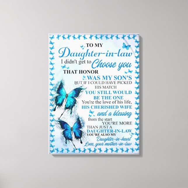 Mor-i-juridik-gåva till svärdotter canvastryck (Framsida)