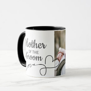 Mor i Kärlek Heart-fotonet i Groom-skript Mugg