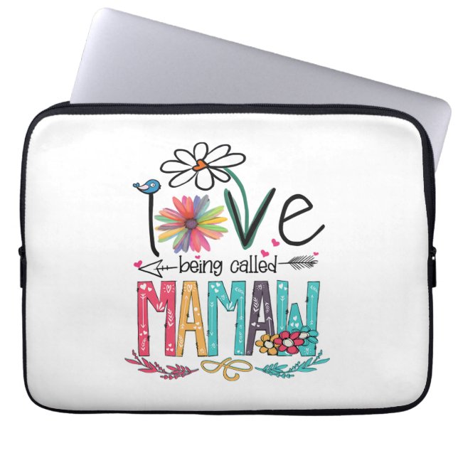 Mor I Kärlek kallas mamaw Sunblomma Laptop Fodral (Framsidan)