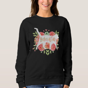 Mor i Kats Kittens White Blommigt Flowers T Shirt