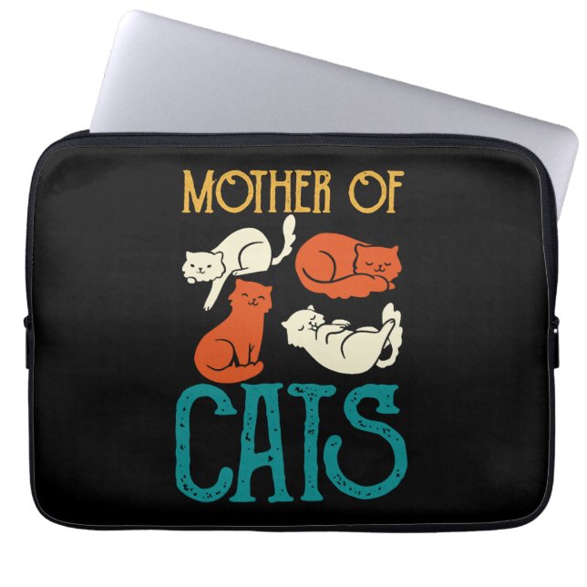 Mor i Katter - Katt Laptop Fodral (Framsidan)