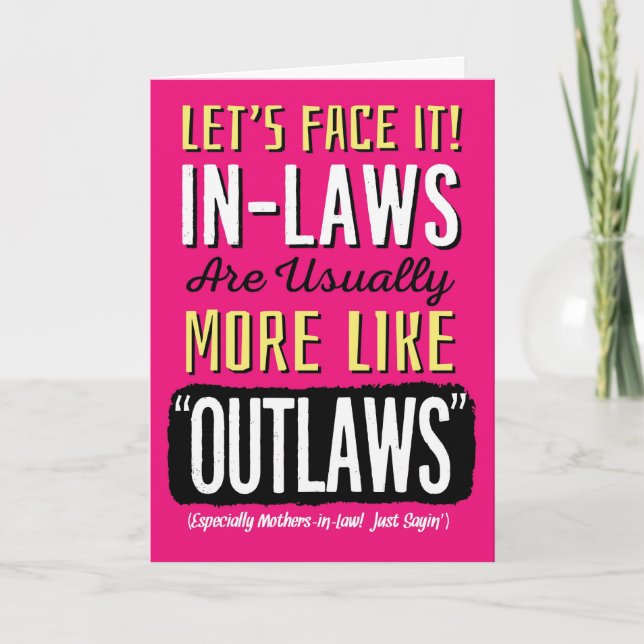 Mor-i-Law Birthday, Lusnyj, mer som Outlaw! Kort (Framsida)