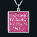 Mor-i-Law Gift Necklace-Rosa Glter Ste.Silver Sterling Silver Halsband<br><div class="desc">Tack för att höja Kärlek i mitt liv. Mor-i-Law Gift Necklace - Rosa Faux Glitter</div>