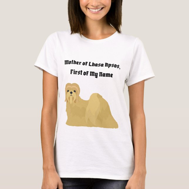 Mor i Lhasa Apsos, första Namn T Shirt (Framsida)