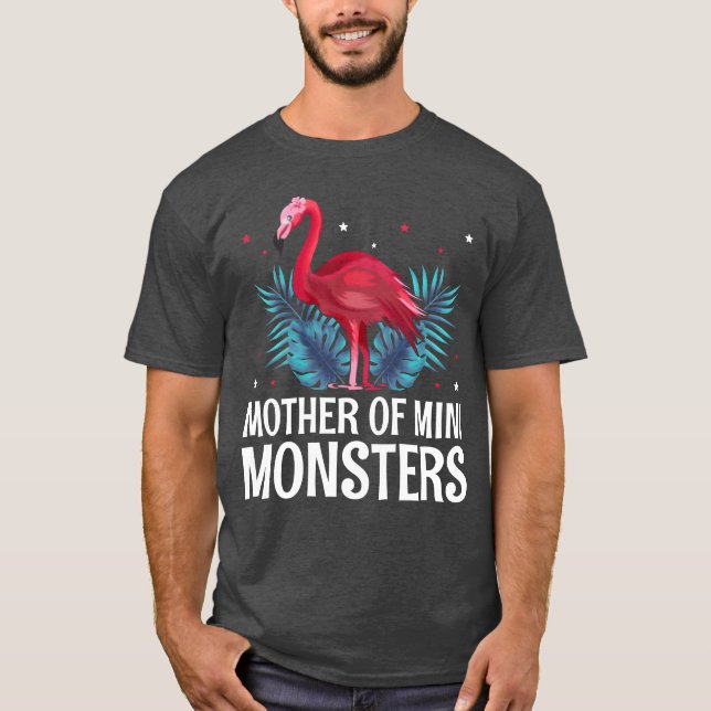 Mor i Mini Monstersoddler Mamma Kindergarten ret T Shirt (Framsida)
