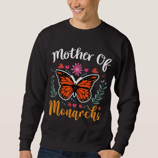 Mor i Monarchs - Mors dag monarch Butterfl Lång Ärmad Tröja (Framsida)