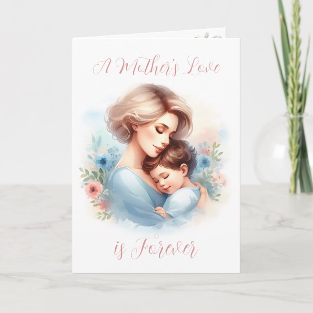 Mor i Mor i vattenfärgen vid kärlek Kort (Framsida)