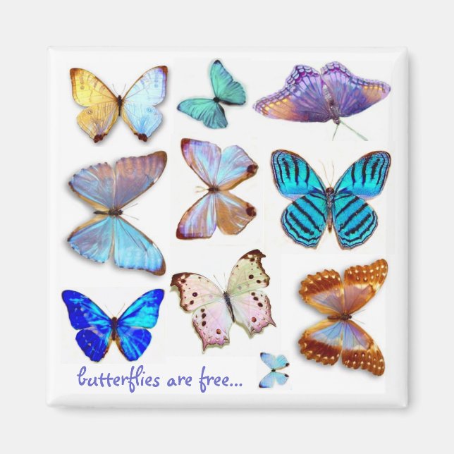 Mor i Pearl Butterflies Magnet av S Ambrose (Framsidan)