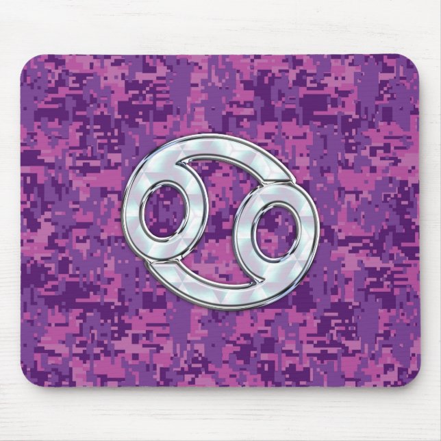 Mor i Pearl Cancer Zodiac-signalen på Digital Camo Musmatta (Framsidan)