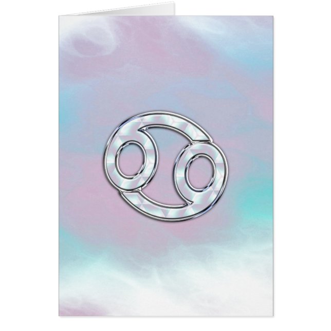 Mor i Pearl Cancer Zodiac Symbol Decor Hälsningskort (Framsidan)