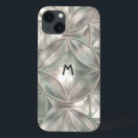 Mor i Pearl Imitation<br><div class="desc">Mor i Pearl Anpassningsbar miniPad Case-skuggor av pärlor i vackra geometriska former med anpassningsbar monogram kan du anpassa eller ta bort</div>