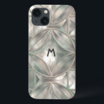 Mor i Pearl Imitation<br><div class="desc">Mor i Pearl Anpassningsbar miniPad Case-skuggor av pärlor i vackra geometriska former med anpassningsbar monogram kan du anpassa eller ta bort</div>