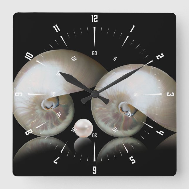 Mor i Pearl Round Clock Fyrkantig Klocka (Framsida)