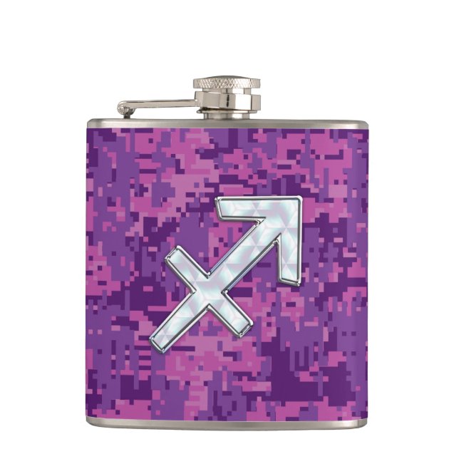 Mor i Pearl Sagittarius Symbol Fuchsia Camo Fickplunta (Framsidan)