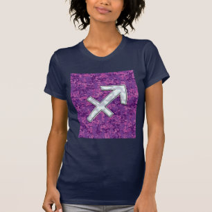 Mor i Pearl Sagittarius Symbol Fuchsia Camo Tee Shirt
