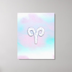 Mor i Pearl Stil Aries Zodiac Sign Canvastryck
