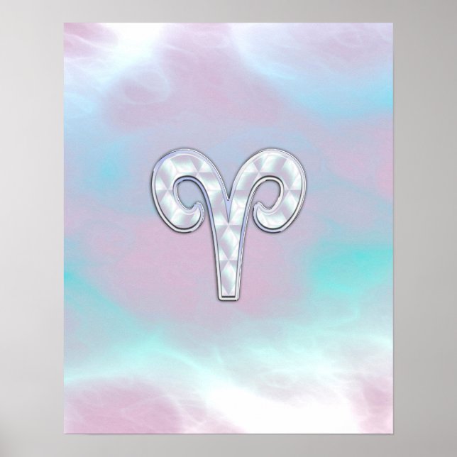 Mor i Pearl Stil Aries Zodiac Sign Poster (Framsidan)