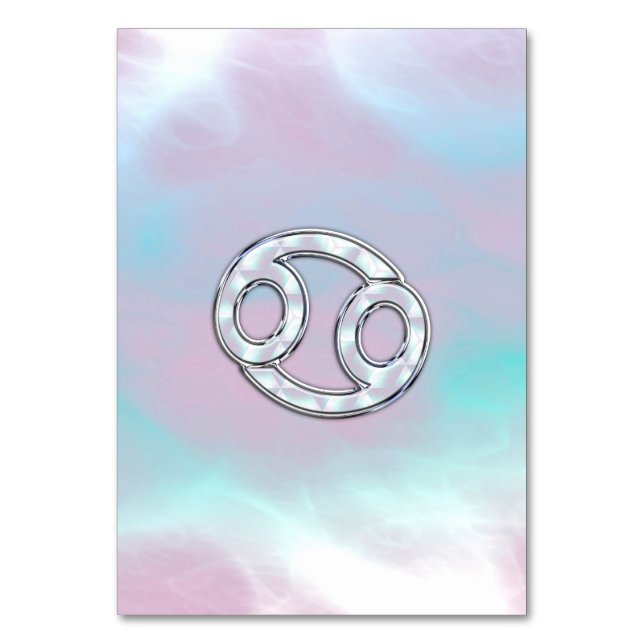 Mor i Pearl Stil Cancer Zodiac Bordsnummer (Framsidan)