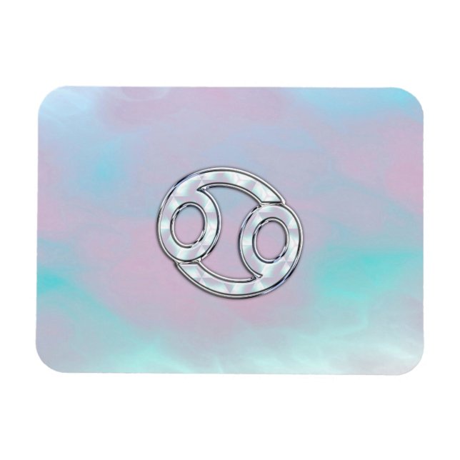 Mor i Pearl Stil Cancer Zodiac Magnet (Horisontell)