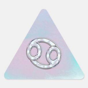 Mor i Pearl Stil Cancer Zodiac Sign Decor Triangelformat Klistermärke