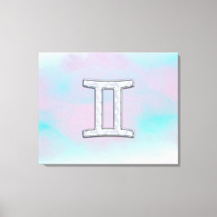 Mor i Pearl Stil Gemini Zodiac Sign Canvastryck
