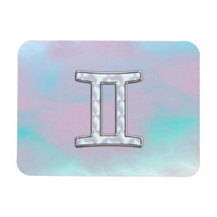 Mor i Pearl Stil Gemini Zodiac Sign Magnet