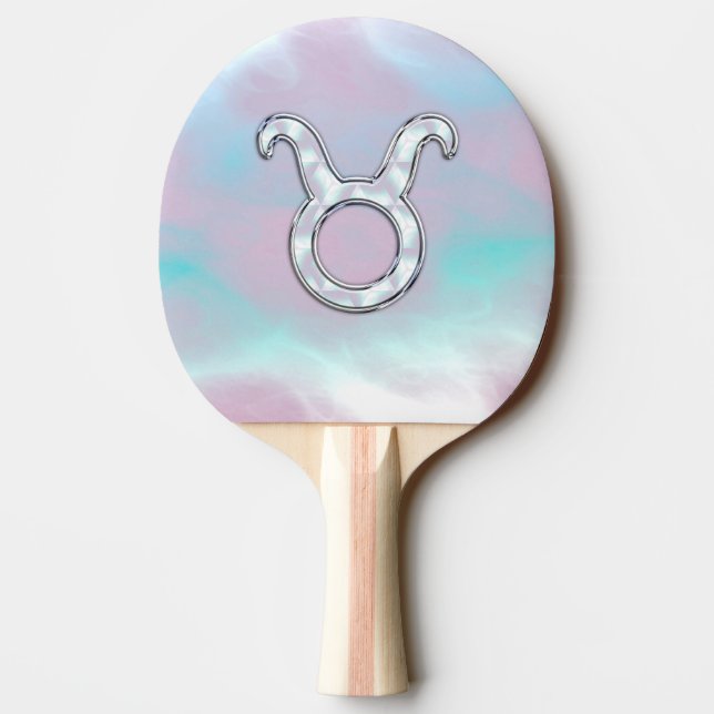Mor i Pearl Stil Taurus Zodiac Horoscope Pingisracket (Baksidan)