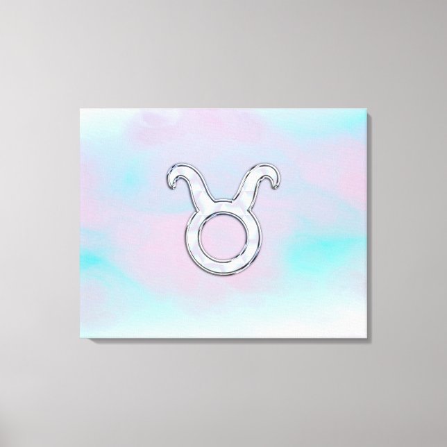 Mor i Pearl Taurus Zodiac Astrology Canvastryck (Framsida)