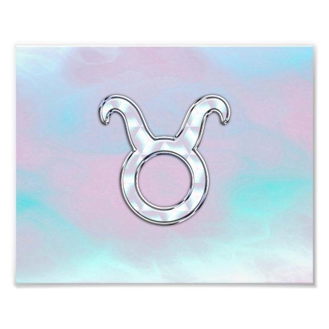 Mor i Pearl Taurus Zodiac Astrology Fototryck (Framsidan)