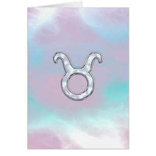 Mor i Pearl Taurus Zodiac Astrology Hälsningskort