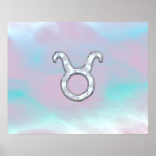 Mor i Pearl Taurus Zodiac Astrology Poster