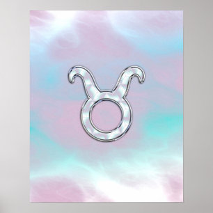 Mor i Pearl Taurus Zodiac Astrology Poster