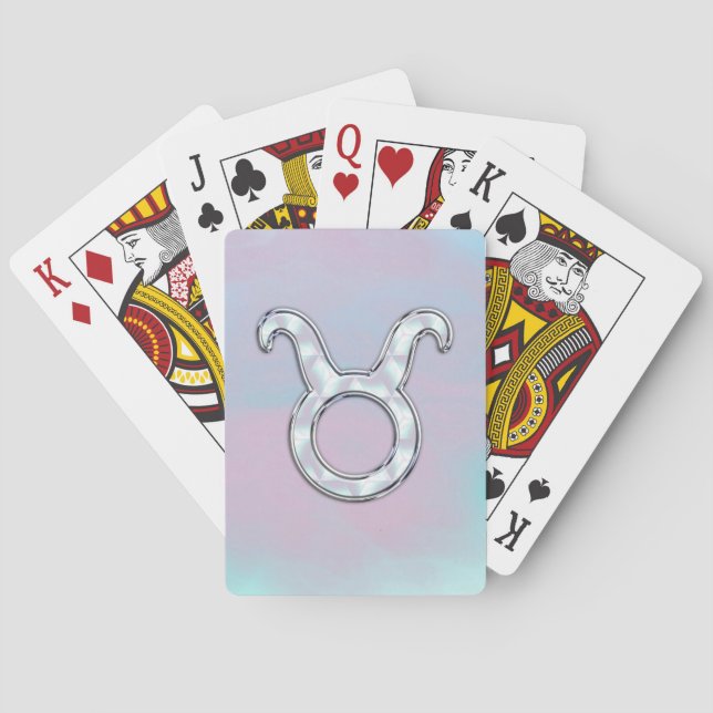Mor i Pearl Taurus Zodiac Astrology Spelkort (Baksidan)