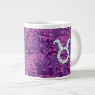 Mor i Pearl Taurus Zodiac-skylt på digitalkamera Jumbo Mugg