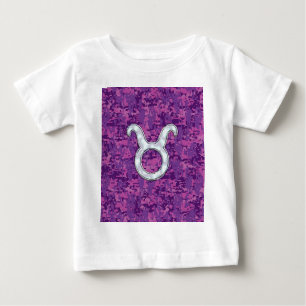 Mor i Pearl Taurus Zodiac-skylt på digitalkamera T-shirt
