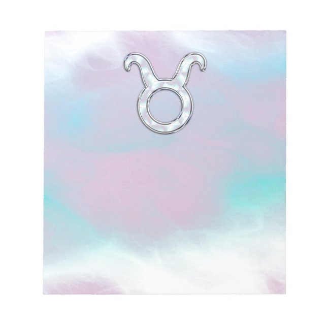 Mor i Pearl Taurus Zodiac Symbol Anteckningsblock (Framsida)