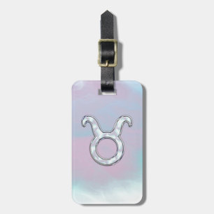 Mor i Pearl Taurus Zodiac-symbol Bagagebricka