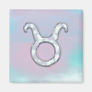 Mor i Pearl Taurus Zodiac Symbol Magnet
