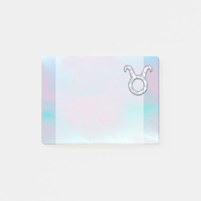 Mor i Pearl Taurus Zodiac Symbol Post-it Block (Framsida)